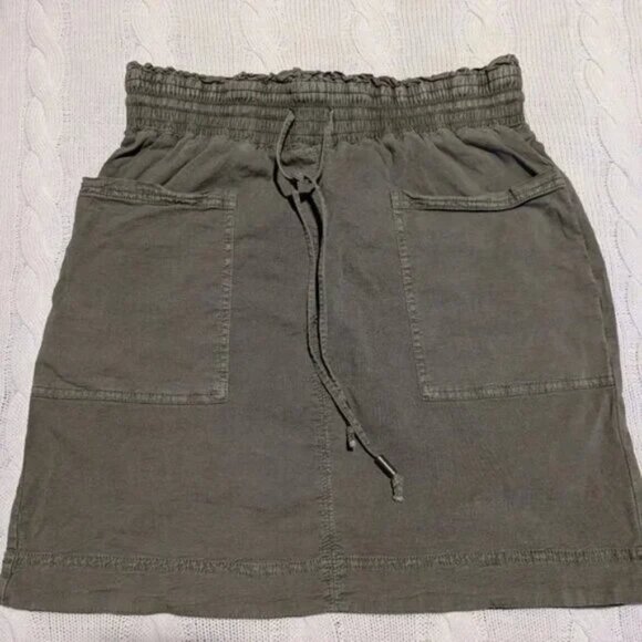 Anthropologie Linen Blend Green Skirt Size S - Picture 1 of 5